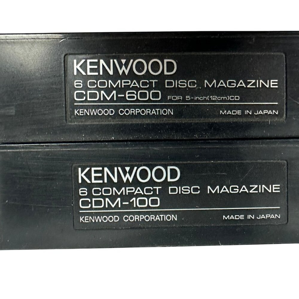 Kenwood CDM-600 & CDM-100 6-Disc Compact Disc Magazine Holder Set Made In Japan